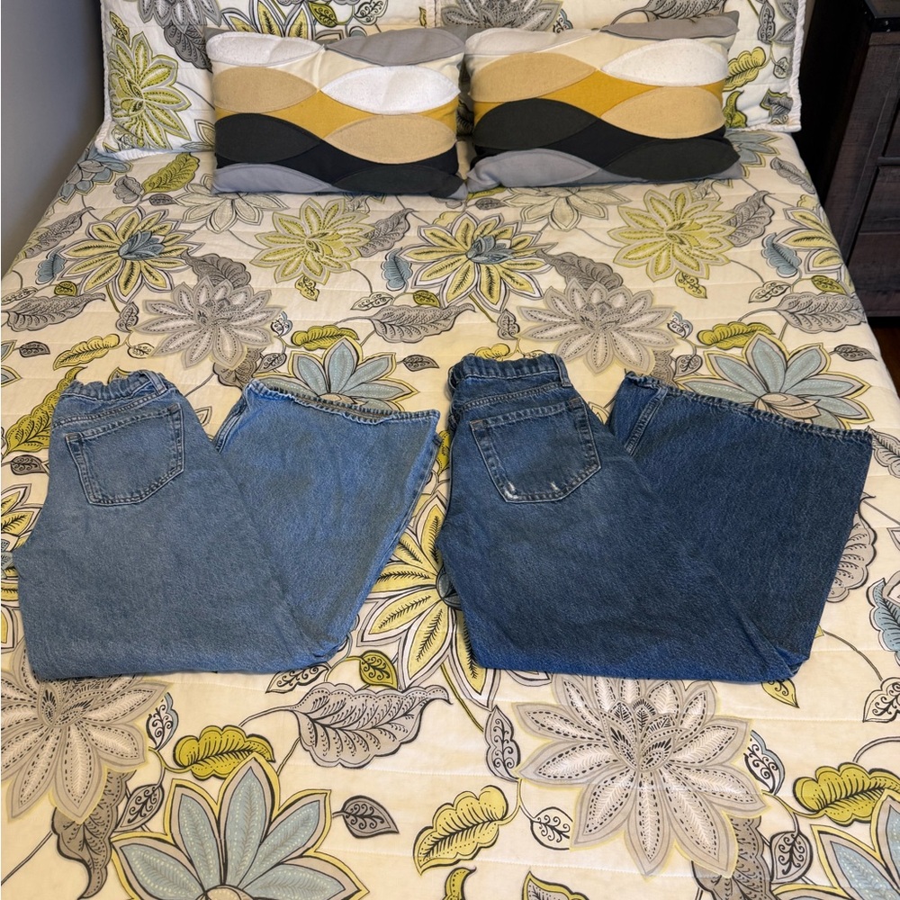 2 Size 12 baggy fit girls jeans